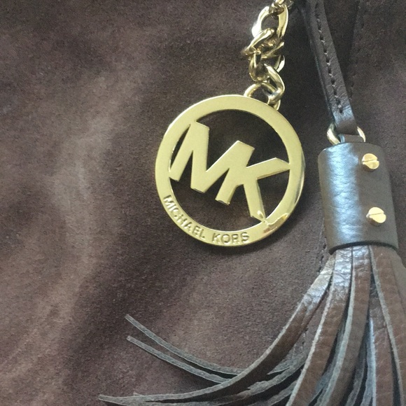 Michael Kors Brown Suede Hobo Bag - Picture 3 of 6